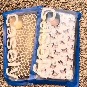 Casely Animal Print Phone Cases - Duck and Leopard 15 plus